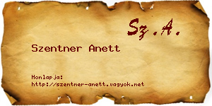 Szentner Anett névjegykártya