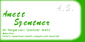 anett szentner business card